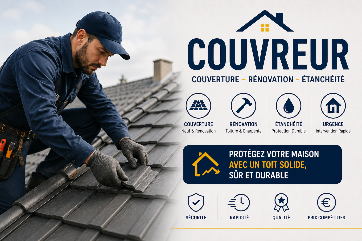 Couvreur en France : Trouvez un Couvreur Qualifié Près de Chez Vous