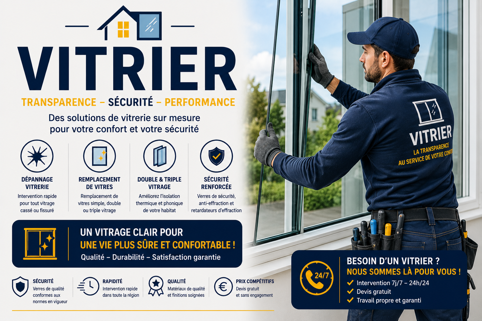 Vitrier en France : Trouvez un Vitrier Qualifié Près de Chez Vous
