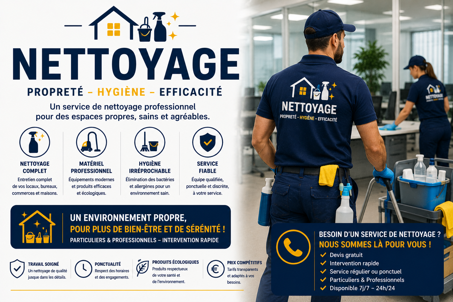 Nettoyage en France : Trouvez une Entreprise de Nettoyage Près de Chez Vous