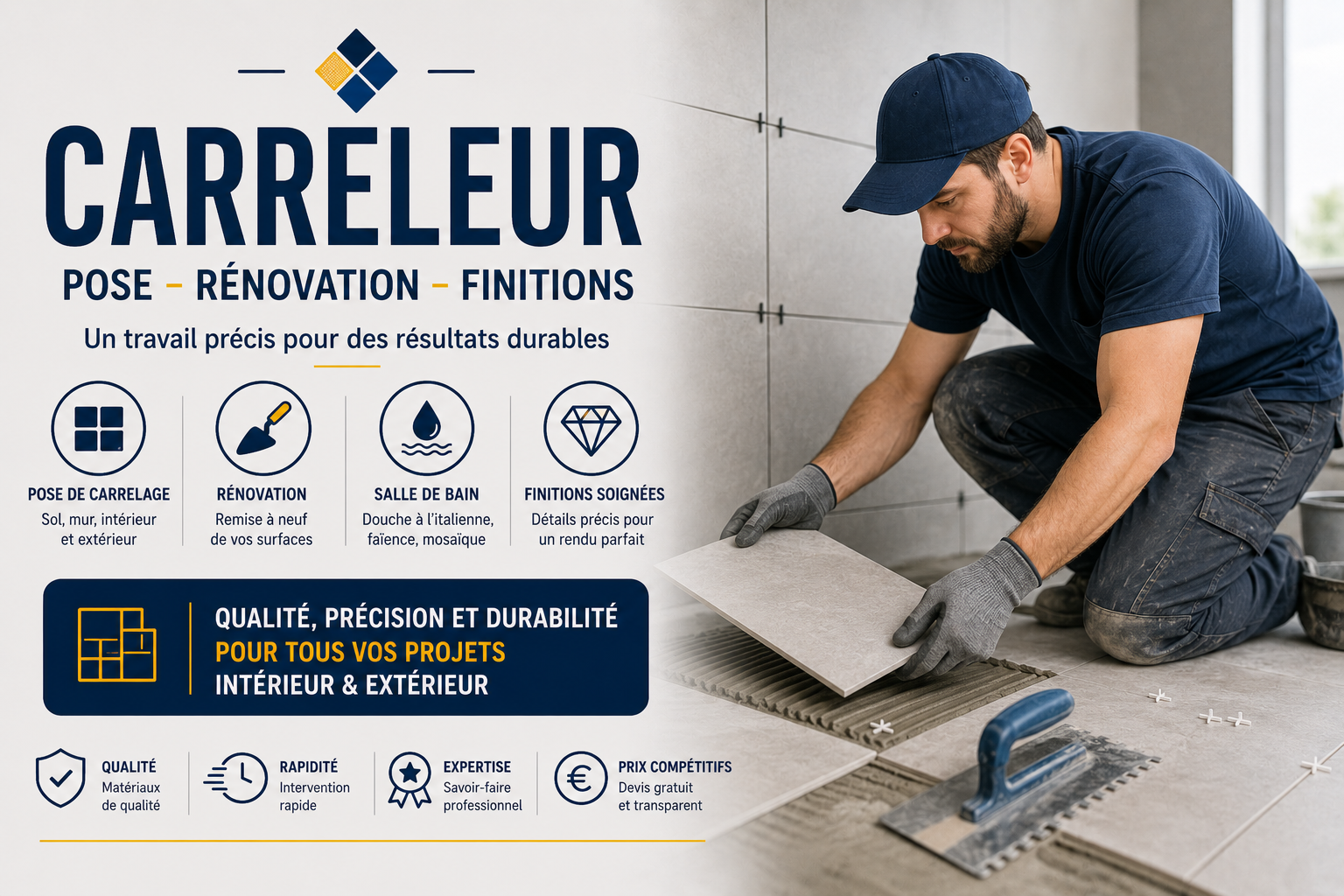 Carreleur en France : Trouvez un Carreleur Qualifié Près de Chez Vous